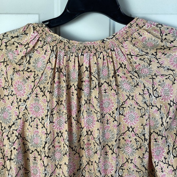 Lucky Brand Women's Paisley Border Print Peasant Size Large Boho - Picture 6 of 8